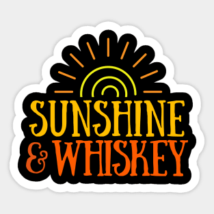 Sunshine & Whiskey - Summer Sticker